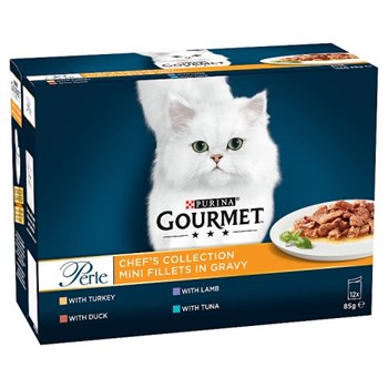 Gourmet Perle Cat Food Chefs Collection Mixed 12 x 85g (1020g)
