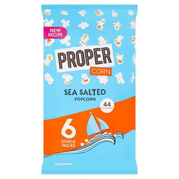 PROPERCORN Sea Salted Popcorn 6 x 10g (60g)