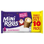 Cadbury 10 Mini Rolls Raspberry