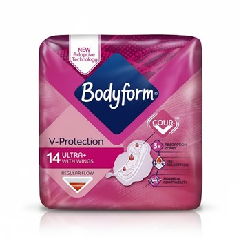 Normal Ultra Towel with Wings, New Cour-V™ Adaptive Technology 14 pack