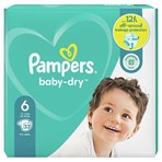 Pampers Baby-Dry Size 6, 33 Nappies, 13kg-18kg, Essential Pack