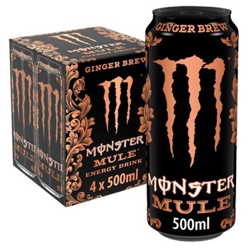 Monster Mule Ginger Brew Energy Drink 4 x 500ml