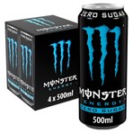 Monster Zero Sugar Energy Drink 4 x 500ml