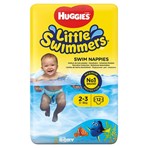 Huggies Little Swimmers Swim Nappies, Nappies Size 2 & 3, 12 Nappy Pants