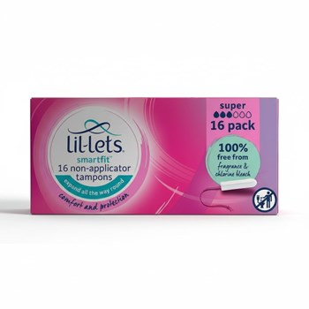 Lil-Lets Smartfit 16 Non-Applicator Tampons Super