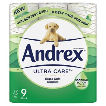 Andrex Ultra Care Toilet Roll 9R, 160sc