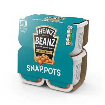 Heinz Baked Beanz Snap Pots 4 x 200g