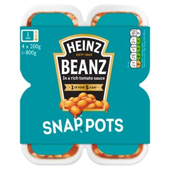 Heinz Baked Beanz Snap Pots 4 x 200g