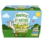 Heinz By Nature Pear & Apple Custard 6+ Months 4 x 100g