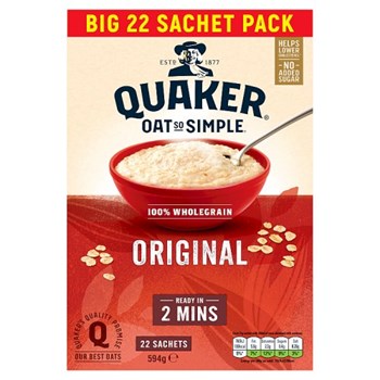 Quaker Oat So Simple Family Pack Original Porridge Sachets 22x27g