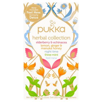 Pukka Herbal Collection 20 Assorted Herbal Tea Sachets 34.4g