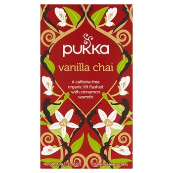 Pukka Organic Vanilla Chai 20 Herbal Tea Sachets 40g