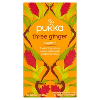 Pukka Organic Three Ginger 20 Herbal Tea Sachet 36g