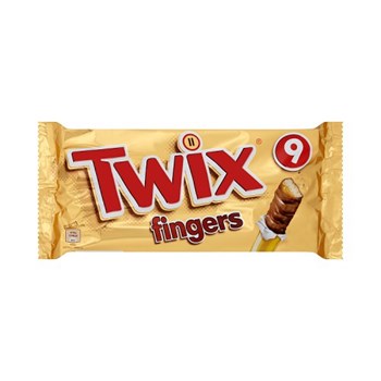 Twix Caramel & Milk Chocolate Fingers Biscuit Snack Bars Multipack 9 x 23g
