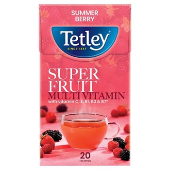 Tetley Super Fruit Multivitamin Summer Berries 20 Tea Bags 40g