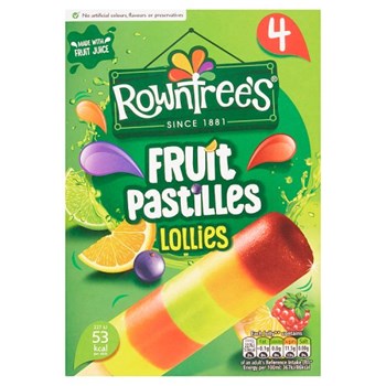 Rowntree's Fruit Pastilles Lollies 4 x 65ml