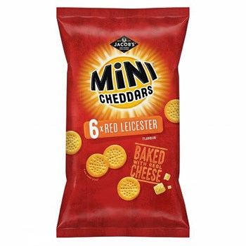 Jacob's Mini Cheddars Red Leicester Multipack Snacks 6x25g