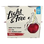Light & Free Cherry Greek Style Yogurt 4 x 115g (460g)