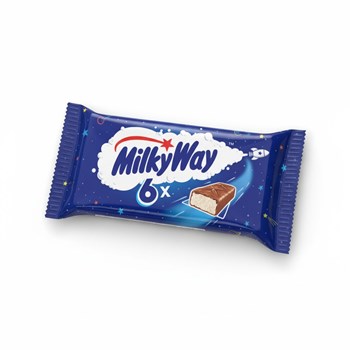 Milky Way Nougat & Milk Chocolate Snack Bars Multipack 6 x 21.5g