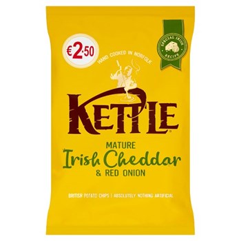 Kettle Mature Irish Cheddar & Red Onion British Potato Chips 130g