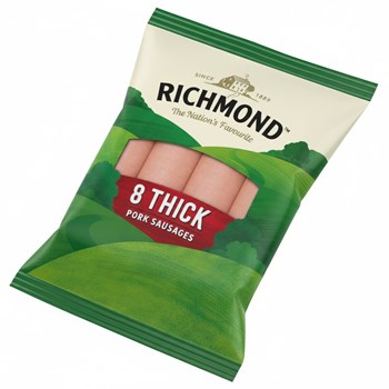Richmond 8 Thick Pork Sausages 410g