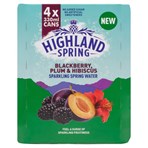 Highland Spring Blackberry, Plum & Hibiscus Sparkling Spring Water 4 x 330ml