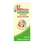 Piriteze Allergy Syrup Sugar Free Banana Flavour 70ml