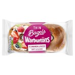 Warburtons 6 Cinnamon & Raisin Thin Bagels