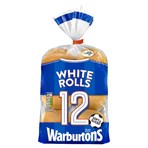 Warburtons 12 Soft & Sliced White Rolls