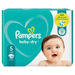Pampers Baby-Dry Size 5, 39 Nappies, 11kg-16kg, Essential Pack