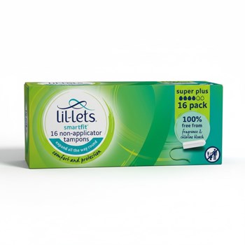 Lil-Lets Smartfit 16 Non-Applicator Tampons Super Plus
