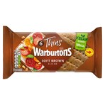Warburtons Family Bakers 6 Thins Soft Brown Sliced