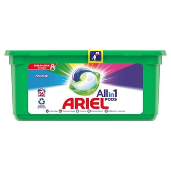 Ariel All-in-1 Pods Washing Liquid Capsules Colour, 26 Washes