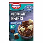 Dr. Oetker 60 Chocolate Hearts Milk & White 40g