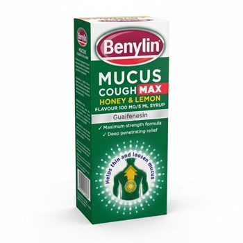 Benylin Mucus Cough Max Honey & Lemon Flavour 100 mg/5 ml Syrup 150ml