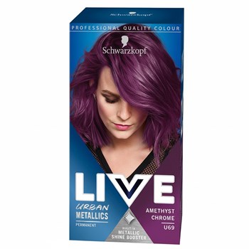 Schwarzkopf Live Urban Metallics Purple Hair Dye Amethyst Chrome U69 Permanent