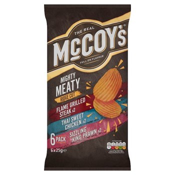 McCoy's Mighty Meaty Ridge Cut 6 x 25g