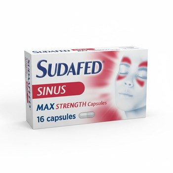 Sudafed Sinus Max Strength 16 Capsules