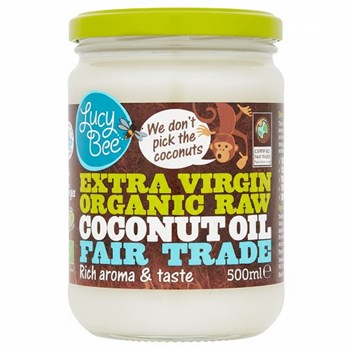 Lucy Bee Extra Virgin Organic Raw Coconut Oil Fair Trade 500ml
