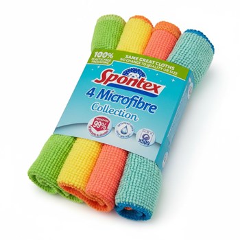 Spontex 4 Microfibre Collection Cloths
