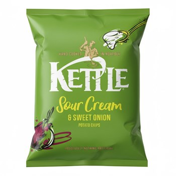 Kettle Sour Cream & Sweet Onion Potato Chips 130g