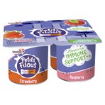 Petits Filous Big Pots Strawberry and Raspberry Fromage Frais 4 x 85g (340g)