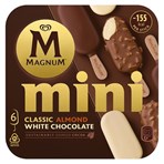 Magnum Mini Ice Cream Sticks Classic, Almond & White Chocolate 6 x 55 ml 