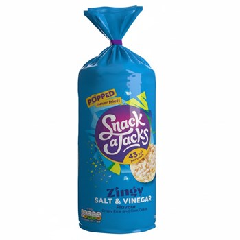 Snack a Jacks Salt & Vinegar Sharing Rice Cakes Crisps 117g