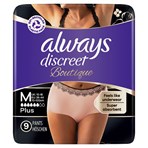 Always Discreet Boutique Incontinence Pants Women Beige Plus, M, 9 Pants