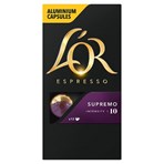 L'OR Espresso Supremo Intensity 10 Aluminium Coffee Pods x10