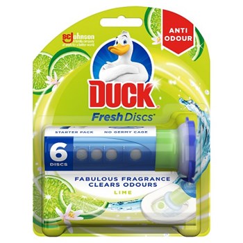 Duck Toilet Cleaner Fresh Discs Holder Lime 36ml