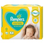 Pampers New Baby Size 0, 24 Nappies, <3kg, Carry Pack