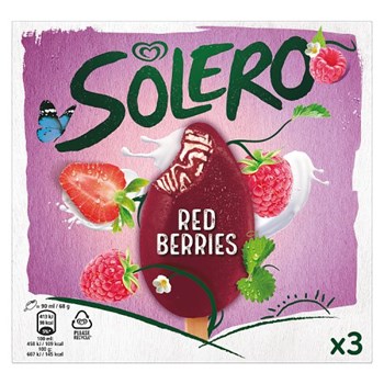 Solero  Ice Cream Red Berries 3 x 90 ml 