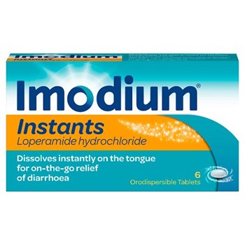 Imodium Instants for on the go Diarrhoea Relief 6 Tablets